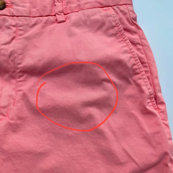 Vineyard Vines Breaker Shorts 8.5 Inch Inseam Pink Chino Size 34 - Picture 3 of 10